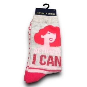 BCA Women's "Actually I Can" Novelty Crew Socks